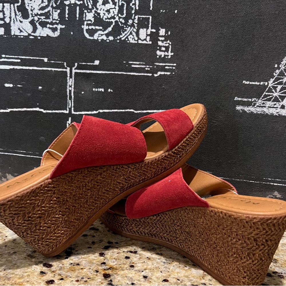Mariella Sandals Made in Italy 🇮🇹 Genuine Leather (Suede) - Picture 3 of 15